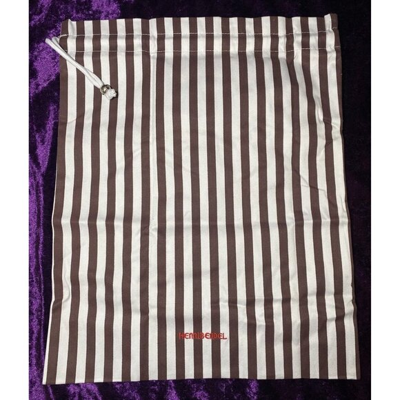 HENRI BENDEL Go Anywhere Travel Storage Lingerie Laundry Bag Embroidered Stripes - Picture 3 of 11
